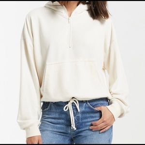 Z Supply Ariel Loop Terry Hoodie- Ivory